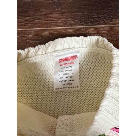 Gymboree Baby Girls Size 6-12 Months Ivory Cardigan Sweater With Rosettes! - Picture 3 of 6